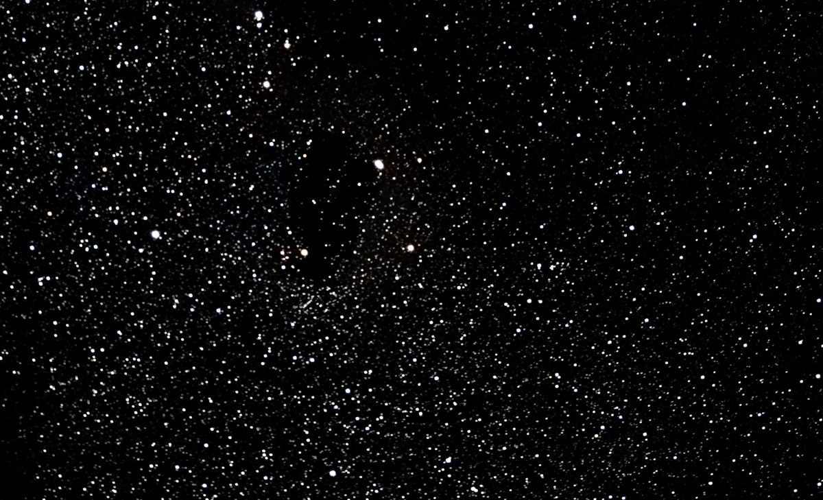 A dense field of stars in Sagittarius with dark dust lanes.